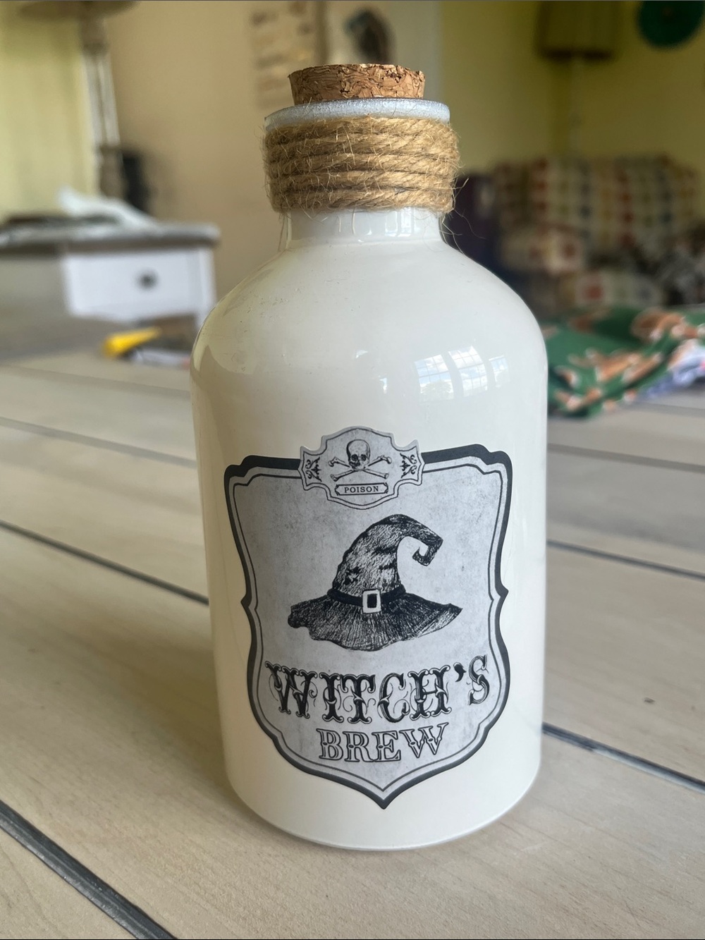 Witch's Brew Decorative 6.5” Painted Bottle